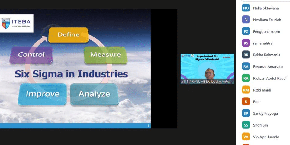 Webinar HMTI ITEBA Six Sigma in Industries: Mahasiswa Dituntut Mengasah Kemampuan untuk Masa Depan Karier di Industri