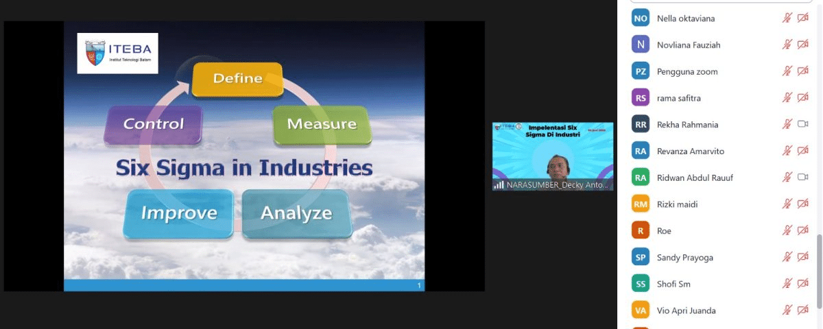 Webinar HMTI ITEBA Six Sigma in Industries: Mahasiswa Dituntut Mengasah Kemampuan untuk Masa Depan Karier di Industri